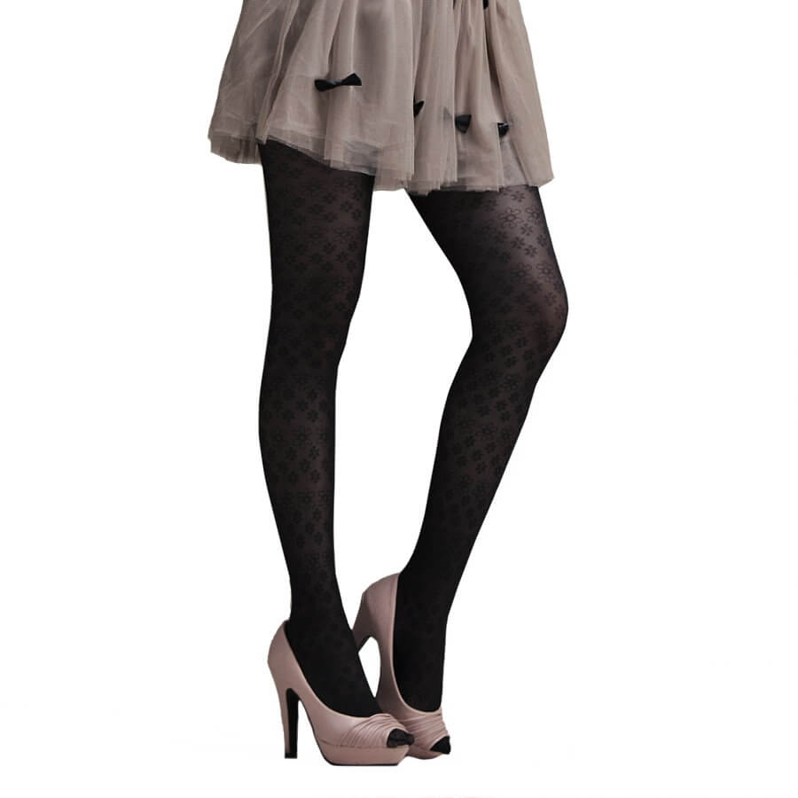 Fashion Jacquard Pantyhose-Daisy Pattern